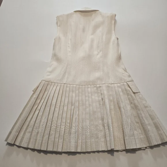 Sandro Carine Sleeveless Mini Casual Dress V-neck Sleeveless Front button - Picture 12 of 13